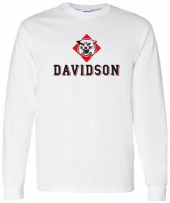 Davidson Wildcats Distressed Circle Logo Shirt Sweatshirt Pullover Hoodie Reprinted Full Color Full Size