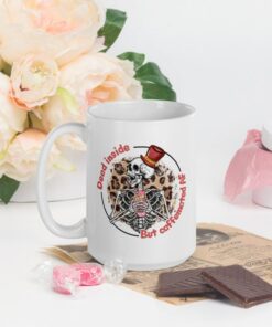 Dead Inside But Caffeinated Af, Valentine's Mug, Valentine Day Gift, Coffee Lover, Gift For Her, Coffee Cup, Funny Mug