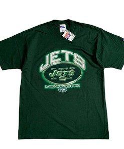 Deadstock Vtg 90'S NFL New York Jets Logo Tshirt Pullover Hoodie Crewneck Sweatshirt Reprinted Full Color Full Size Gifts For NFL Fans
