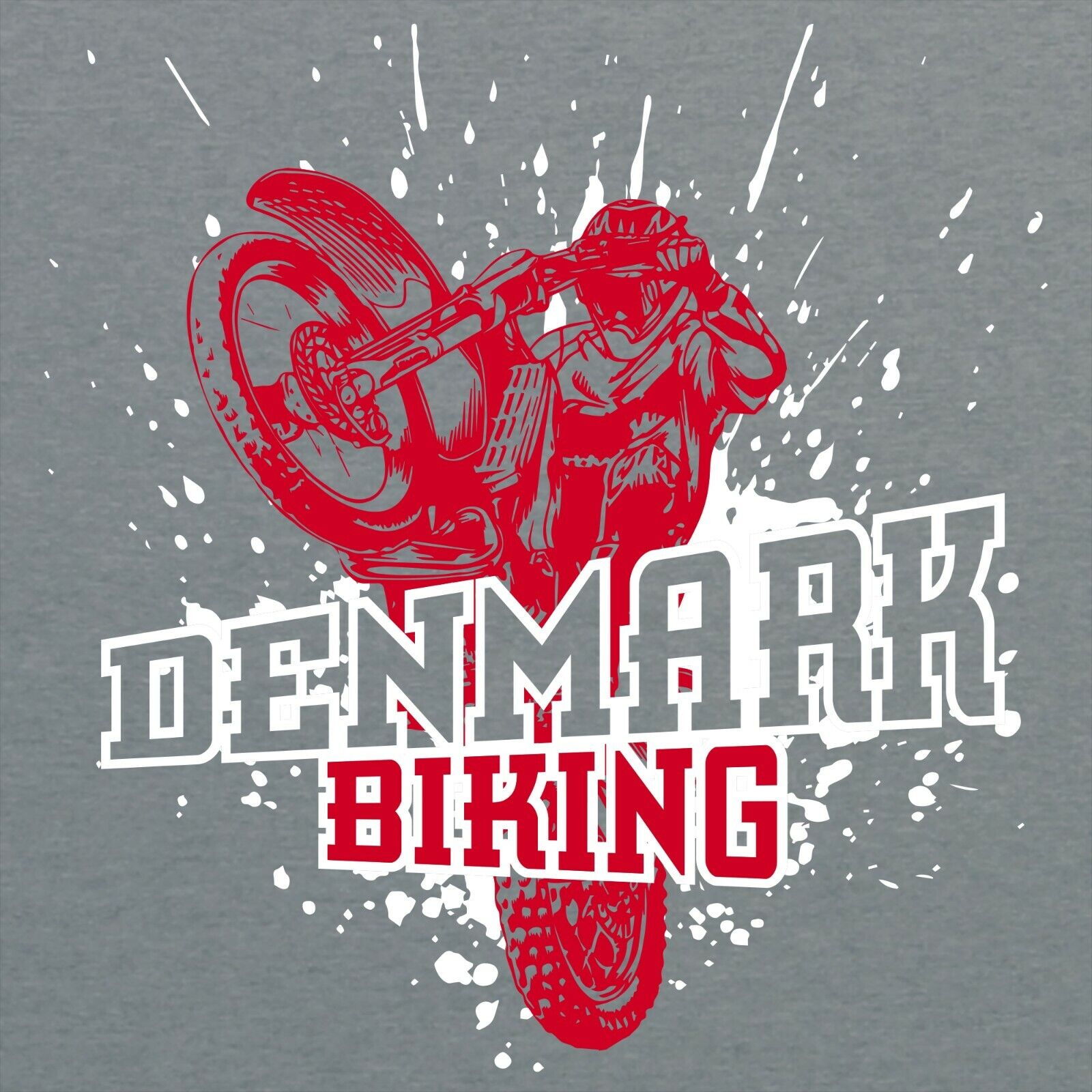 Denmark Biking - Cycling Summer Sports Shirt Sweatshirt Pullover Hoodie Reprinted Full Color Full Size