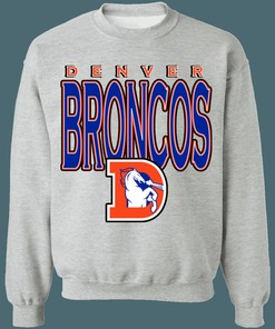 Denver Broncos 1970's Vintage NFL Crewneck Sweatshirt Hoodie Shirt Gifts for Fans