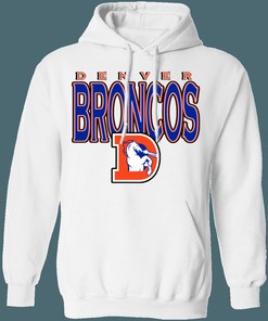 Denver Broncos 80's Vintage NFL Hoodie Sweatshirt Shirt Gifts for Fans