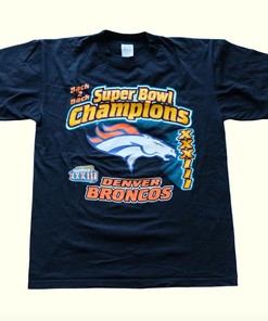 Denver Broncos Championship Tshirt Pullover Hoodie Crewneck Sweatshirt Reprinted Full Color Full Size Gifts For NFL Fans
