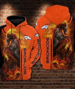 Denver Broncos Nfl Football Fire 3D All Over Print Zip Up Hoodie, A Bold Statement Piece