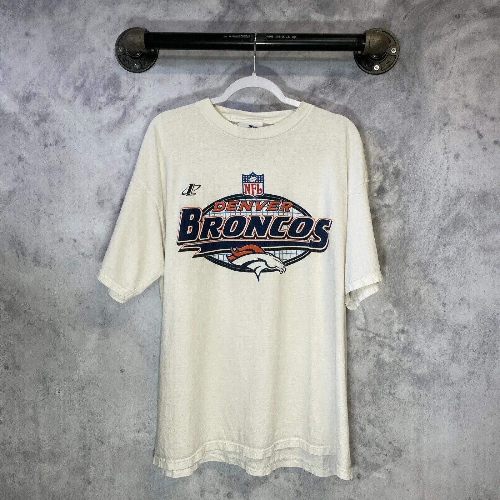 Denver Broncos NFL Logo Athletic Tshirt Pullover Hoodie Crewneck Sweatshirt Reprinted Full Color Full Size Gifts For NFL Fans