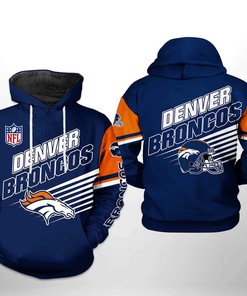 Denver Broncos Nfl Team All Over Print Hoodie With Zipper