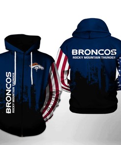 Denver Broncos Nfl Team Us All Over Print Hoodie With Zipper