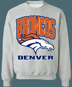 Denver Broncos Retro NFL Crewneck Sweatshirt Hoodie Shirt Gifts for Fans