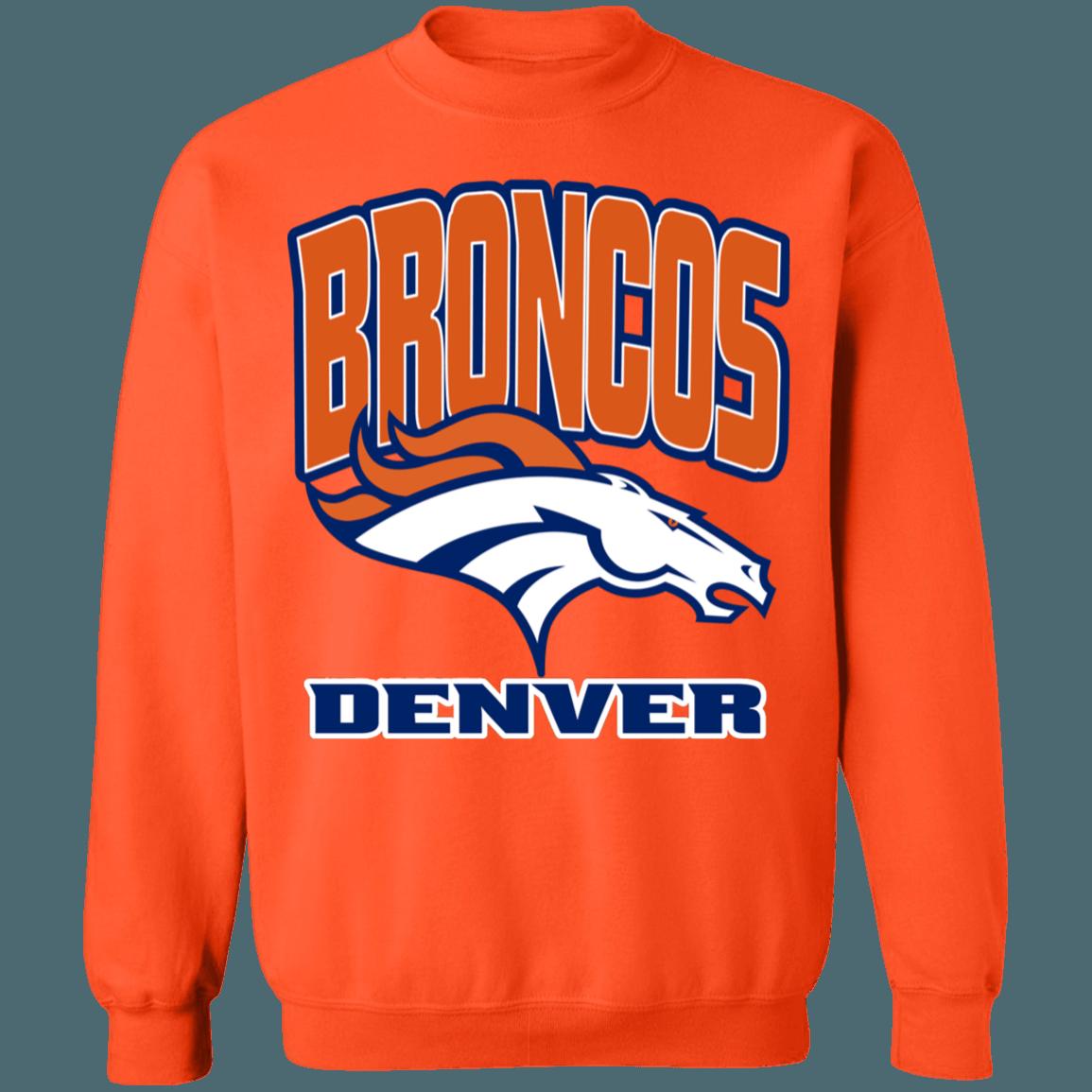 Denver Broncos Retro NFL Crewneck Sweatshirt Hoodie Shirt Gifts for Fans - Image 2