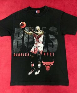 Derrick Rose x Chicago Bull Fan Tshirt Hoodie Crewneck Sweatshirt Reprinted Full Color Full Size Gifts for NBA Fans