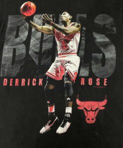 Derrick Rose x Chicago Bull Fan Tshirt Hoodie Crewneck Sweatshirt Reprinted Full Color Full Size Gifts for NBA Fans