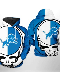 Detroit Lions Nfl Grateful Dead 3D All Over Print Zip Up Hoodie