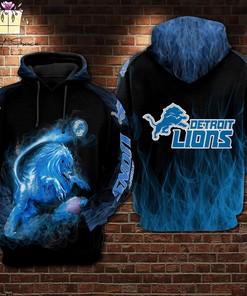 Detroit Lions Nfl Lions Smoke 3D All Over Print Zip Up Hoodie