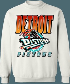 Detroit Pistons GRADIENT Retro NBA Crewneck Sweatshirt Hoodie Shirt Gifts for Fans