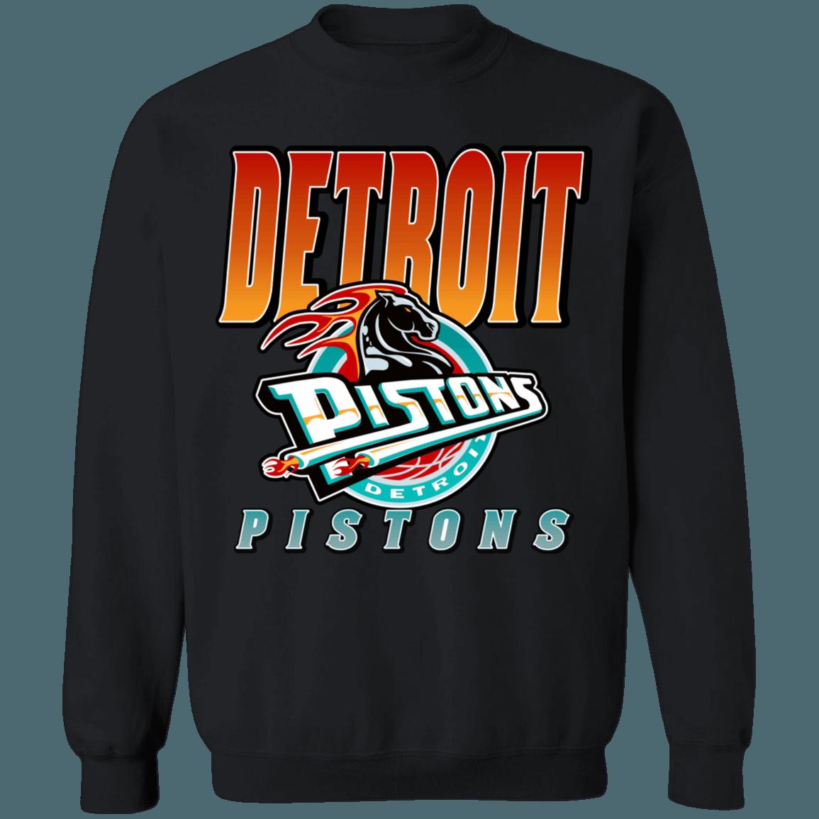 Detroit Pistons GRADIENT Retro NBA Crewneck Sweatshirt Hoodie Shirt Gifts for Fans - Image 2