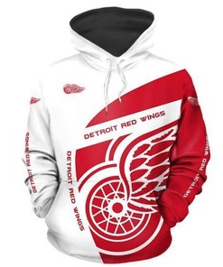 Detroit Red Wings 3D Hoodie Zip Hoodie, Nhl 3D All Over Print Hoodie Zip Hoodie