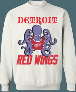 Detroit Red Wings OCTOPUS Vintage NHL Crewneck Sweatshirt Hoodie Shirt Gifts for Fans