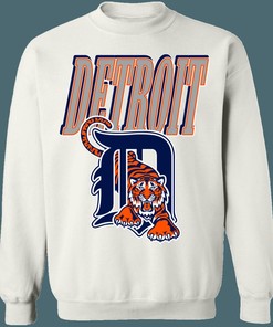 Detroit Tigers Vintage MLB Crewneck Sweatshirt Hoodie Shirt