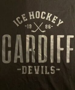 Devils Hockey Carfiff Big Logo Y2K Tshirt Hoodie Crewneck Sweatshirt Reprinted Full Color Full Size Gifts for NBA Fans