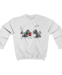 Dino Valentine Unisex Crewneck Sweatshirt