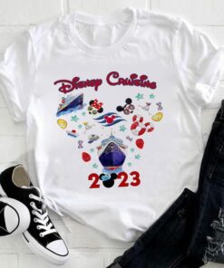 Disney 2023 Family Trip Mickey T-Shirts Unisex T-shirt Family Birthday Gift Adult Kid Toddler Tee