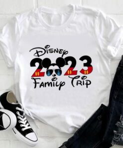 Disney 2023 Family Trip Mickey Unisex T-shirt Family Birthday Gift Adult Kid Toddler Tee