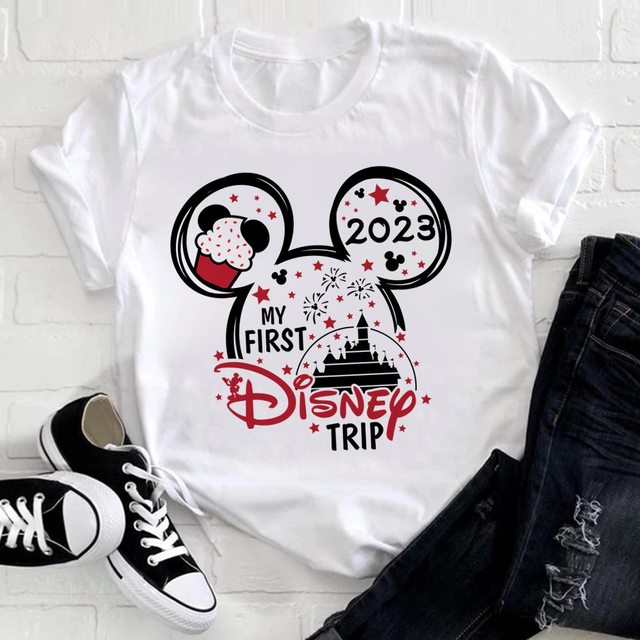 Disney 2023 Family Trip Mickey Unisex T-shirt Family Birthday Gifts Adult Kid Toddler Tee