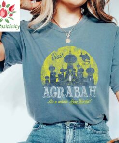 Disney Aladdin Genie Visit Agrabah Palace Vintage T-Shirt, Aladdin Shirt, A Whole New World Aladdin Shirt