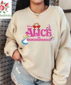Disney Alice In Wonderland Group Shot Title Logo Shirt, Disneyland Vacation Trip, Unisex T-shirt Family Birthday Gift Adult Kid Toddler Tee