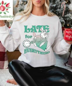 Disney Alice In Wonderland White Rabbit Late For Everything Shirt, Disney World Tee, Disney Unisex T-shirt, Alice In Wonderland Shirt