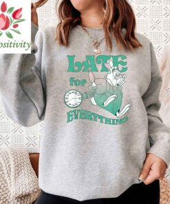 Disney Alice In Wonderland White Rabbit Late For Everything Shirt, Disney World Tee, Disney Unisex T-shirt, Alice In Wonderland Shirt