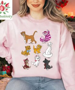 Disney All Cats Characters Portraits Shirt, Disneyland Vacation Unisex T-shirt Family Birthday Gift Adult Kid Toddler Comfort Colors Tee