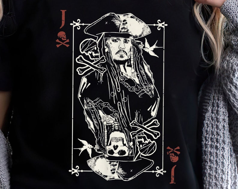 Disney Captain Jack Sparrow Playing T-shirt, Magic Kingdom Trip Unisex T-shirt Family Birthday Gift Adult Kid Toddler Tee