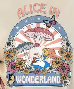 Disney Comfort Colors Shirt, Alice in Wonderland Shirts, Wildflower Shirt, Floral Shirt, Ladies Flower Tee, Botanical Shirt