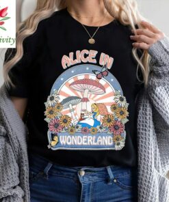 Disney Comfort Colors Shirt, Alice in Wonderland Shirts, Wildflower Shirt, Floral Shirt, Ladies Flower Tee, Botanical Shirt