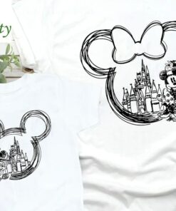 Disney Family Shirt, Family Disneyworld Shirt, Mickey Sketch Shirt, Minnie Women Shirt, Disneyworld Trip Shirt, Mickey Couple Shirt