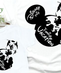 Disney Family Vacation 2023 Shirts, Family Vacation Shirt, Shirt For Family Theme Park Trip, Mickey Head Silhouette Shirt