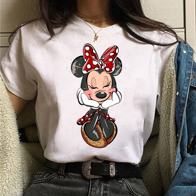 Disney Fashion Cute Daisy Duck Cartoon Print Casual Shirt Unisex T-shirt Family Birthday Gift Adult Kid Toddler Tee 6