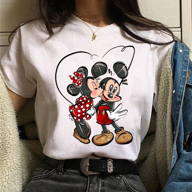 Disney Fashion Cute Daisy Duck Cartoon Print Casual Shirt Unisex T-shirt Family Birthday Gift Adult Kid Toddler Tee 7