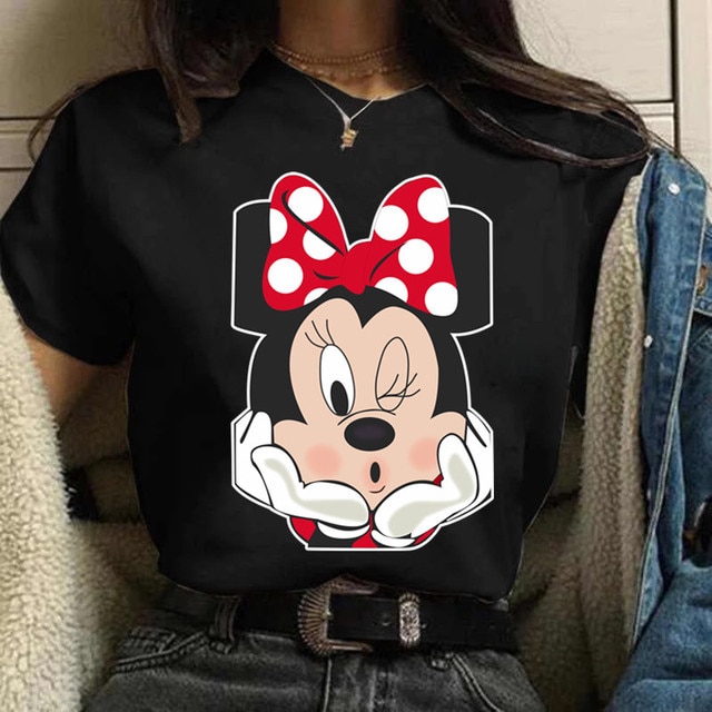 Disney Fashion Cute Daisy Duck Cartoon Print Casual Shirts Unisex T-shirt Family Birthday Gift Adult Kid Toddler Tee