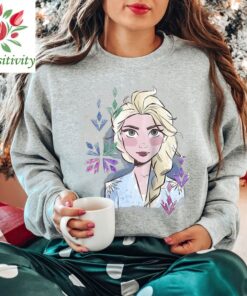 Disney Frozen Elsa Princess Watercolor Portrait Shirt, Disneyland Vacation Trip Unisex T-shirt Family Birthday Gift Adult Kid Toddler Tee