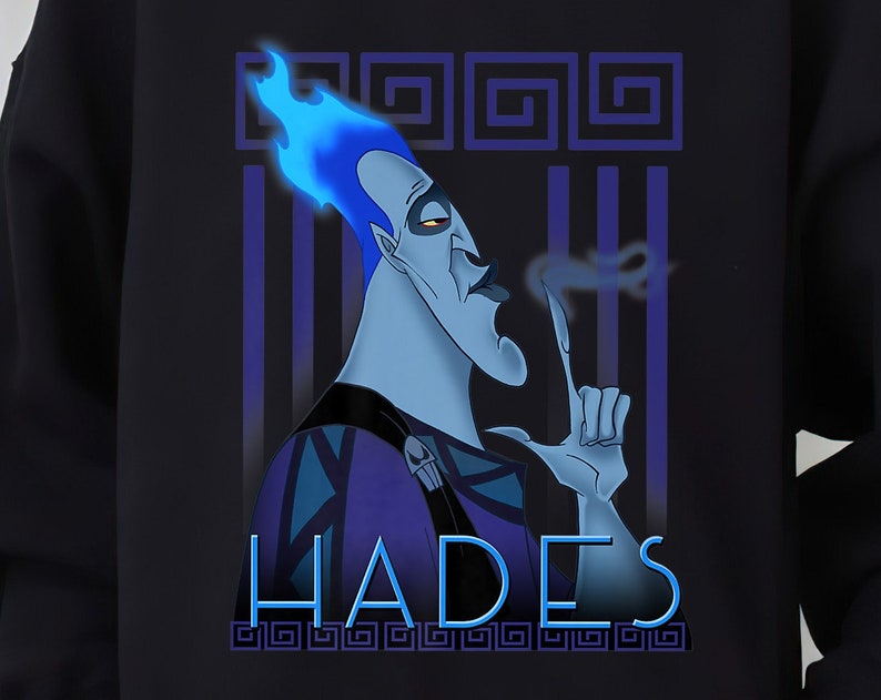 Disney Hercules Hades Geometric Portrait Graphic T-Shirt, Disney Trip Tee, Disneyland Family Vacation Gift Unisex T-shirt Kid Shirt