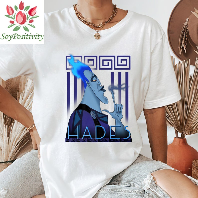 Disney Hercules Hades Geometric Portrait Graphic T-Shirt, Disney Trip Tee, Disneyland Family Vacation Gift Unisex T-shirt Kid Shirt