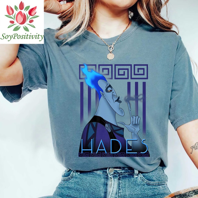 Disney Hercules Hades Geometric Portrait Graphic T-Shirt, Disney Trip Tee, Disneyland Family Vacation Gift Unisex T-shirt Kid Shirt