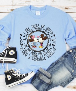 Disney Inspired - Mickey and Minnie - What A Wonderful World - Disneyland - Magic Kingdom - Unisex Crewneck Sweatshirt
