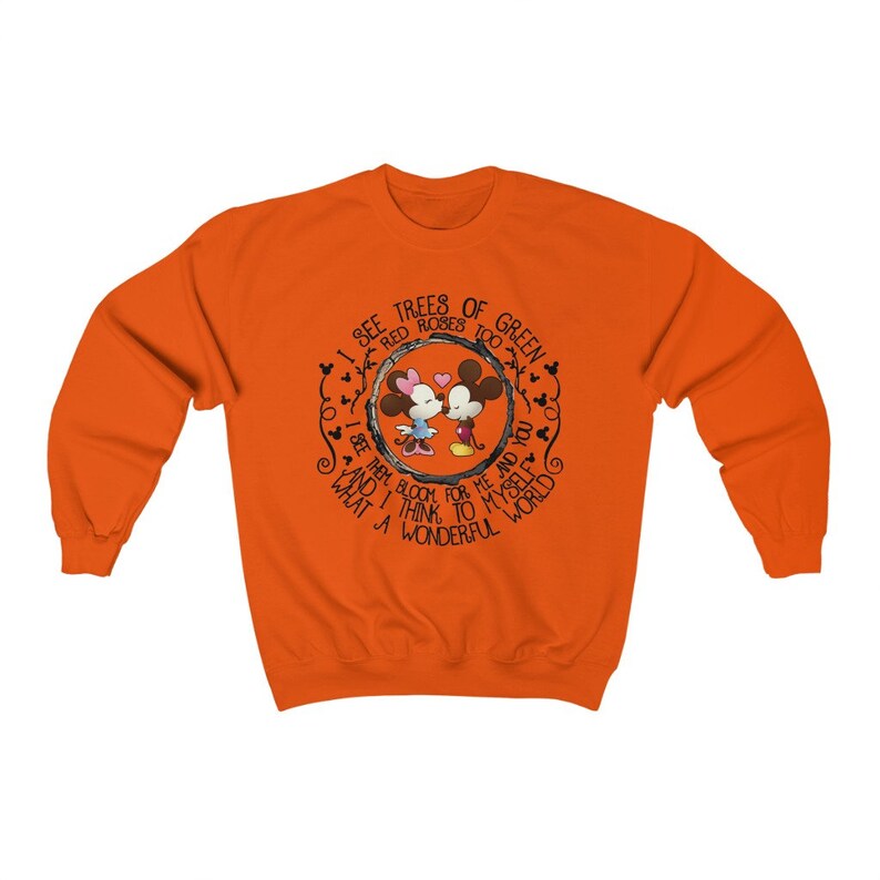 Disney Inspired - Mickey and Minnie - What A Wonderful World - Disneyland - Magic Kingdom - Unisex Crewneck Sweatshirt - Image 3