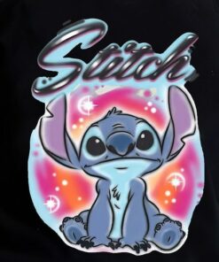 Disney Lilo and Stitch Airbrushed Stitch T-Shirt, Cute Stitch Shirt, Disneyland Family Trip Gift Unisex Adult T-shirt Kid T-shirt