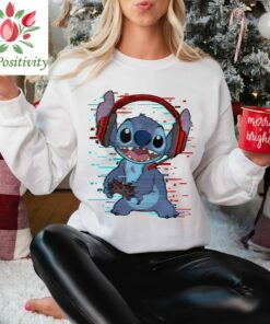 Disney Lilo and Stitch Gamer Glitch Headset and Controller T-Shirt Unisex T-shirt Kid Tee Adult Shirt Toddler Tee Infant Shirt