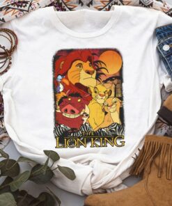 Disney Lion King Group Poster Graphic Vintage T-Shirt, Disneyland Vacation Gift Unisex T-shirt Family Birthday Gift Adult Kid Toddler Tee