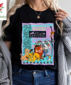 Disney Lion King Retro Group Simba, Timon, Rafiki, Pumbaa, Scar, Disneyland Family Trip Vacation Gift Unisex T-shirt